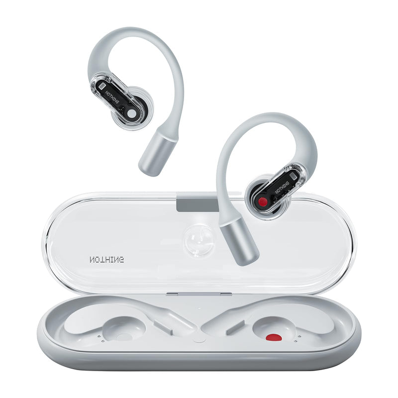 Nothing Ear (Open) Open-Ear Headphones Earbuds with Earhooks Clear Voice Technology with 2 Mics BT 5.3 Fast Charging Compatible with iPhone & Android -White