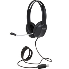 Cyber Acoustics Stereo USB Headset (AC-4006) Noise Canceling Microphone for PC & Mac Perfect for Classroom or Home