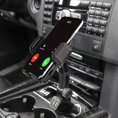 woleyi Fast Charging Car Phone Holder Dual USB Port Car Charger Mount 360 Degree for iPhone 11 Pro Max 11 Xr Xs 8 Plus 8 and All 3.5-6.8 Inch Smartphones
