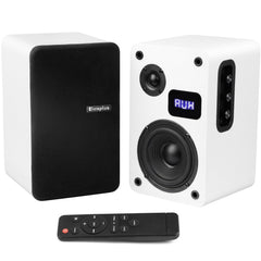 Orroplus 70W Powered Bookshelf Speakers Active Stereo Speakers Pair Desktop Studio Monitor Speakers Wired Optical/ARC/RCA/AUX/BT Input for Turntable Vinyl Record Player Home Audio TV Gaming PC-White