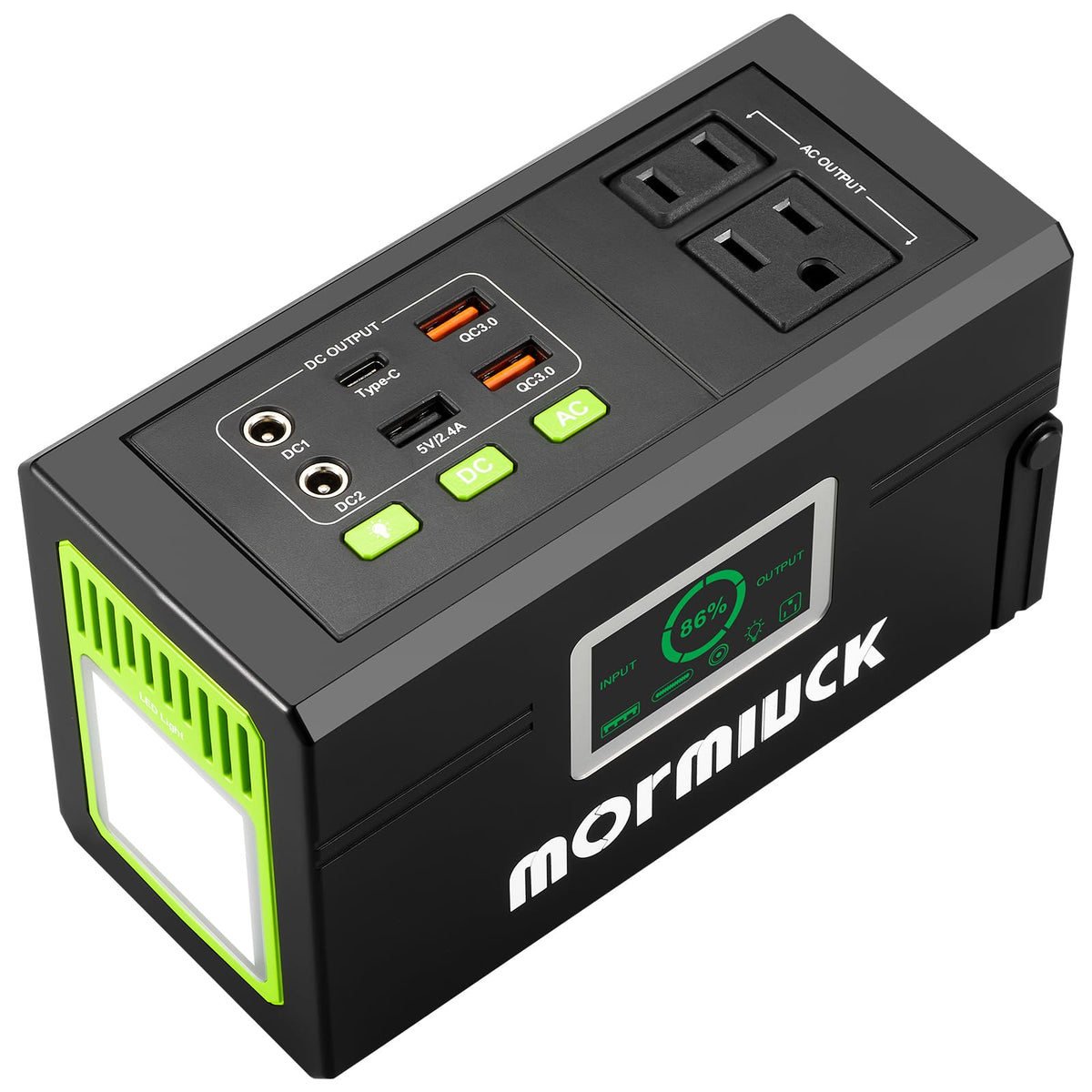 mormluck Portable Power Bank with AC Outlet 24000mAh Portable Laptop Power Bank with 127W/110V AC Output Compatible with Smartphones Laptops Portable Power Station for Camping Family Emergencies…
