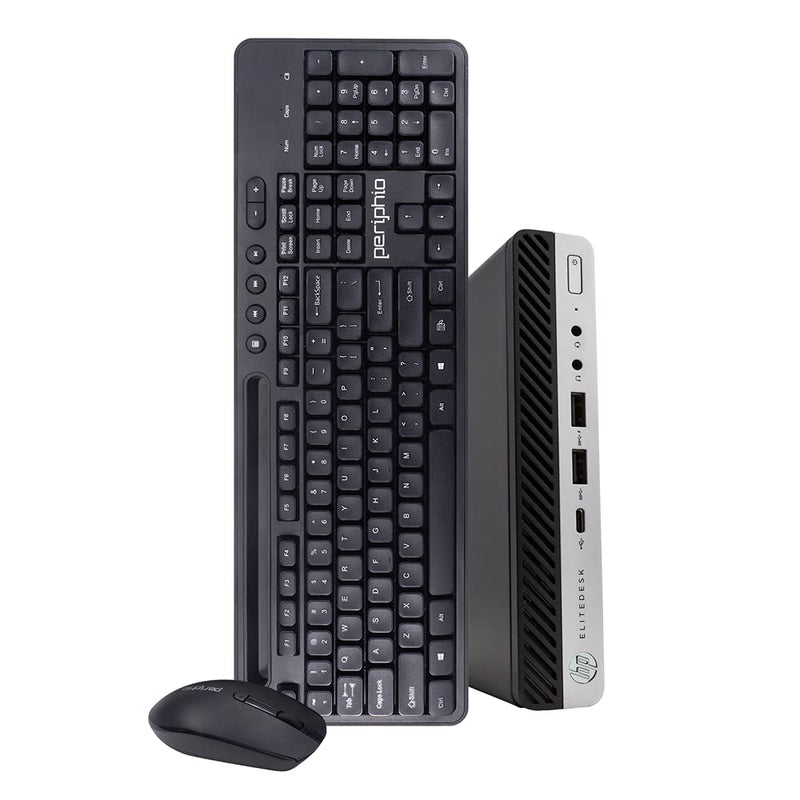 HP EliteDesk 800G3 Mini Form Factor Desktop Computer Intel Quad Core i5 16GB RAM 500GB SSD Windows 10 Pro Wireless Keyboard/Mouse WiFi (Renewed)
