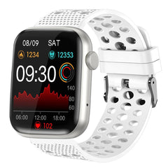 Compatible with EarlySincere Smartwatch BandsLamshaw Silicone Replacement Wristbands Sport Strap with Metal Buckle Compatible for Early Sincere T12/T13/T21/T22/ Smartwatch White