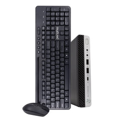 HP EliteDesk 800G3 Mini Form Factor Desktop Computer Intel Quad Core i5 16GB RAM 500GB SSD Windows 10 Pro Wireless Keyboard/Mouse WiFi (Renewed)