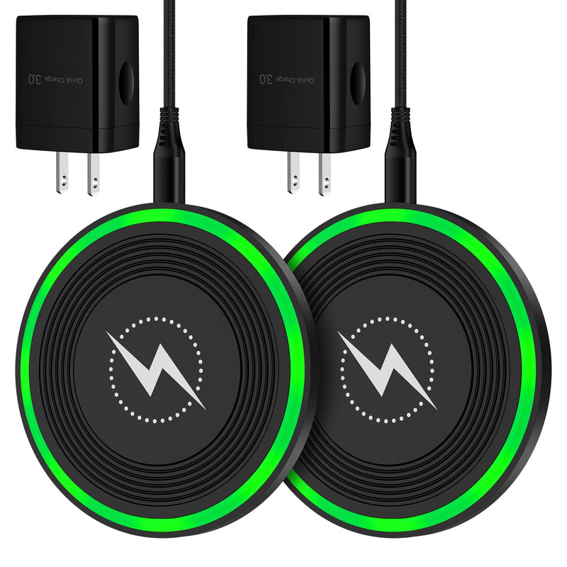Wireless Android Charger Fast Charging Pad for Motorola Edge 2024/Razr/Edge 50/G Stylus 5G/G Power 20242Pack 15W Wireless Charger Station with 18W QC 3.0 Charger for Samsung Z Fold 6/Z Flip 6/S24/S23
