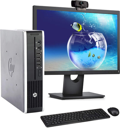 HP 8200 USFF Computer Desktop PC Intel Core i5 3.1GHz Processor 8GB Ram 120GB Solid Drive WiFi | Bluetooth 1080p Webcam Wireless Keyboard & Mouse 19 Inch Monitor Windows 10 (Renewed)