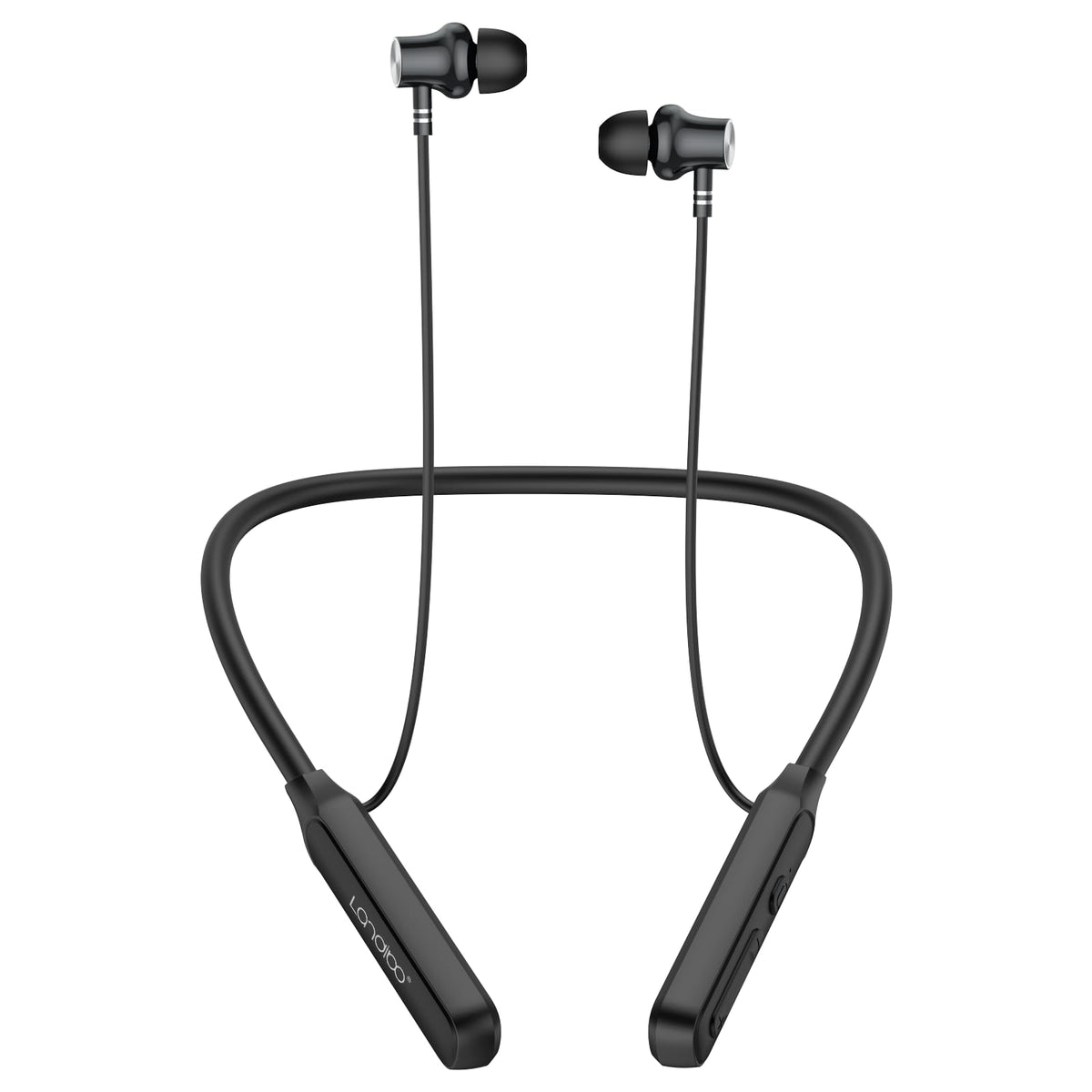 LANDIBO Wireless Earbuds Neckband，V5.2 with Microphone 35 Hours Playtime in-Ear Neckband Bluetooth Earbuds，IPX7 sweatproof deep bass is Used for Music Phone Sports. (Black)