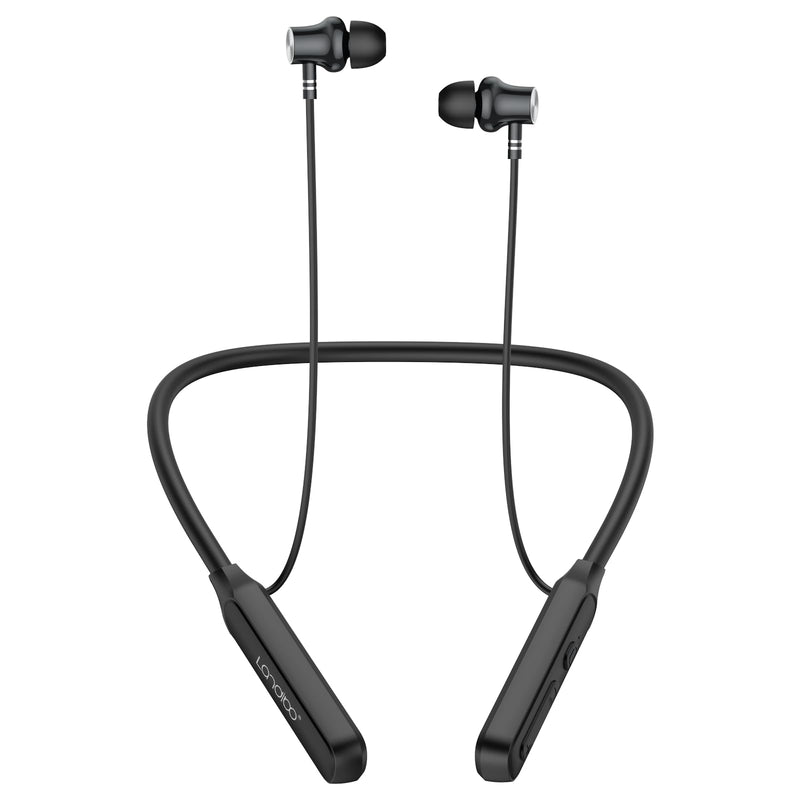 LANDIBO Wireless Earbuds Neckband，V5.2 with Microphone 35 Hours Playtime in-Ear Neckband Bluetooth Earbuds，IPX7 sweatproof deep bass is Used for Music Phone Sports. (Black)