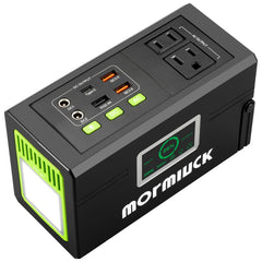 mormluck Portable Power Bank with AC Outlet 24000mAh Portable Laptop Power Bank with 127W/110V AC Output Compatible with Smartphones Laptops Portable Power Station for Camping Family Emergencies…