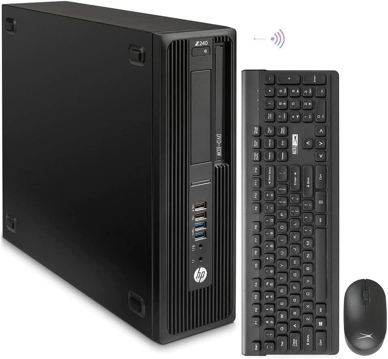 HP Z240 SFF Computer Desktop PC Intel Core i5-7500 3.40GHz Processor 16GB DDR4 Ram 1TB SSD WiFi | Bluetooth Wireless Keyboard & Mouse HDMI Windows 10 Pro (Renewed)