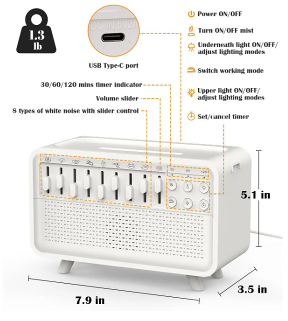 Bluetooth Speaker &amp; Humidifier Light