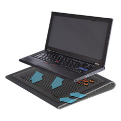 Targus 17 Inch Dual Fan Lap Chill Mat - Soft Neoprene Laptop Cooling Pad for Heat Protection Fits Most 17" Laptops and Smaller - USB-A Connected Dual Fans for Heat Dispersion (AWE55US)