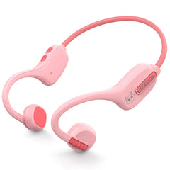 IFECCO Kids Open Ear Headphones - Kids Girls Bluetooth 5.3 Conduction Headphones with MicUltra-LightIPX5 Waterproof and Safer for Children Wireless HeadphonesPerfect for School Travel Gifts (Pink)