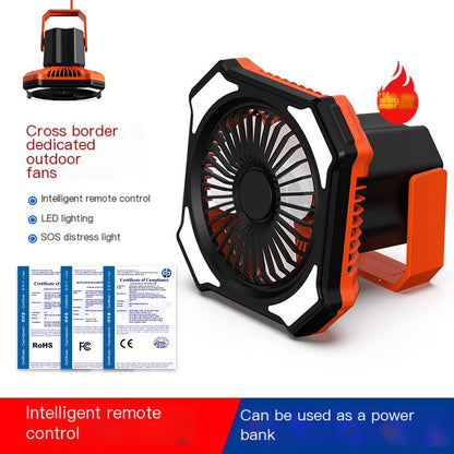Portable Camping Fan and Lantern with Power Bank